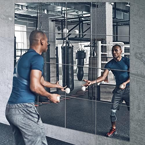 EVENLIVE® Gym Mirrors for Home Gym Self-Adhesive Tiles 16-Pack 12x12inch - Image 5