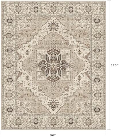 8x10 Washable Area Rugs, Vintage Non-Slip Living Room Rug - Image 2