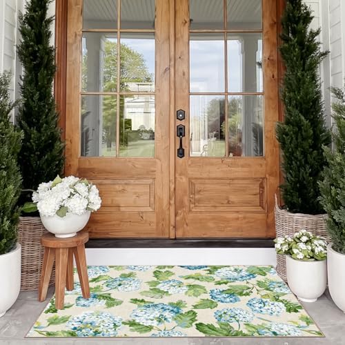 Floral Outdoor Rug - 28"x43" Front Door Mat Indoor Outside Entrance - Image 4