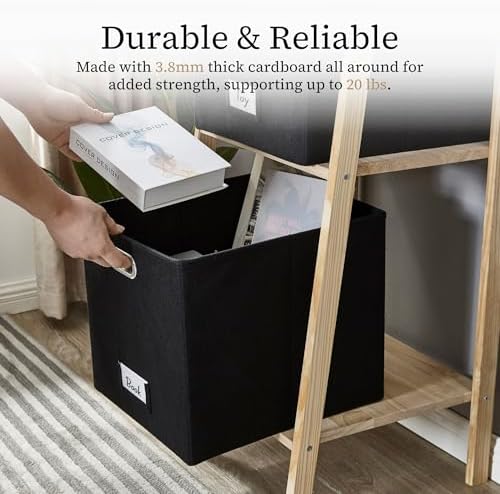 DECOMOMO Felt Storage Bins, 13x15x13 Storage Cube Bins with Labels - Image 6