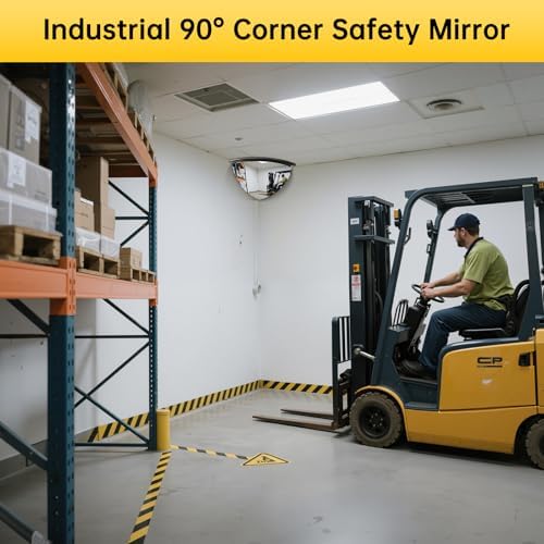 2 Pcs 90° 18" 1/4 Acrylic Quarter Dome Security Mirror - Image 3