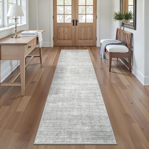 Valenrug 2x5 Rug Runners for Hallways, Washable Runner Rug Non Slip, Grey by Valenrug