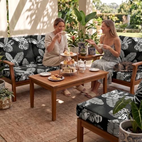 8Pcs Patio Cushion Covers Stretch Outdoor Furniture Protector Slipcovers - Image 2