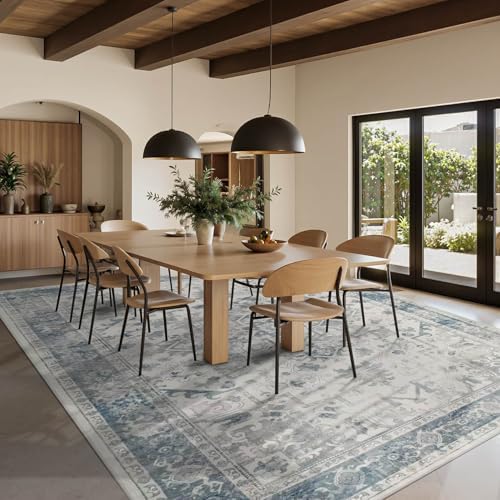 Rugxara 9x12 Extra Large Area Rug,Neutral Vintage Boho Rug for Living Room - Image 3