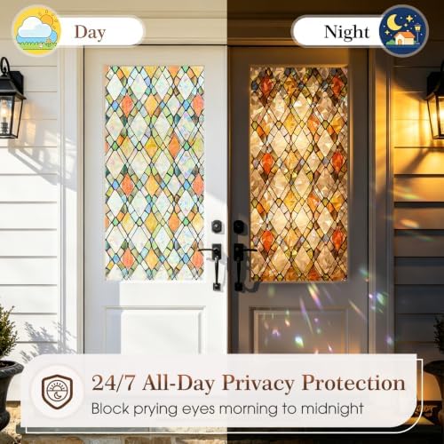 3D Rainbow Stained Glass Window Film for Bathroom - Image 4