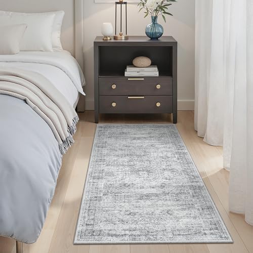 Soalmost 2x4 Washable Rugs for Kitchen, Entryway, Small Area Rug Grey - Image 2