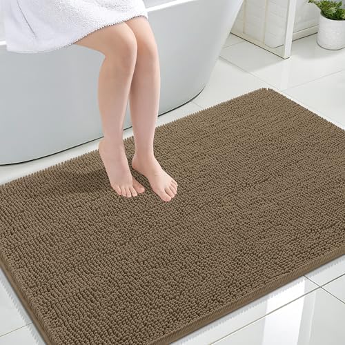 OLANLY Large Bathroom Rugs 47x32, Extra Soft Absorbent Chenille Bath Rugs by OLANLY