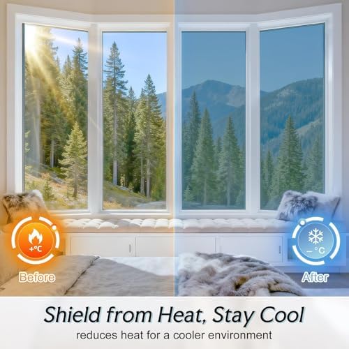 DOWELL One Way Window Privacy Film, Window Tint with Tools, Silver - Image 5