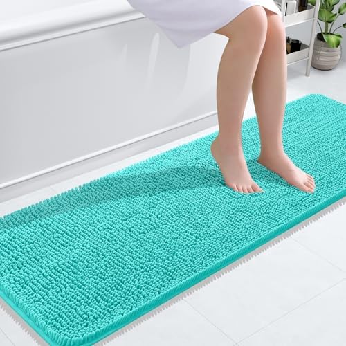 OLANLY Bathroom Runner Rugs 59x20, Extra Soft Absorbent Chenille Bath Rugs by OLANLY