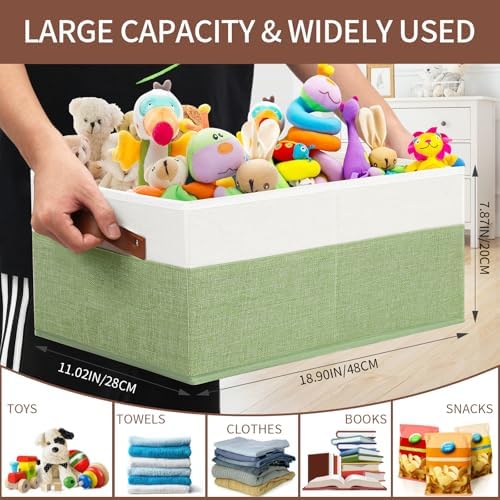 3 Pack Large Capacity Storage Bins Closet Organizer for Shelves - Image 3
