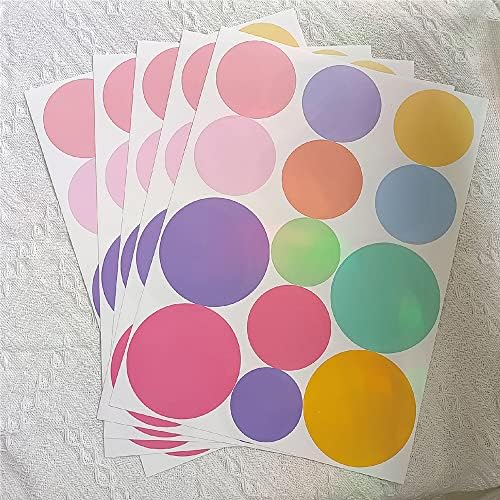 130 PCS Modern Aesthetic Peel & Stick Boho Pastel Polka Dot Wall Decals | 10 sheets waterproof vinyl circle stickers for nursery, kids room, daycare classroom & home decor, multi-size(1.9–3.1 in) - Image 3