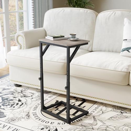 5-Level Adjustable C-Shaped End Table, Small Side Table for Couch, Sofa TV Tray Table for Living Room, Bedroom, Bedside ET-ZA-GYW1 - Image 5