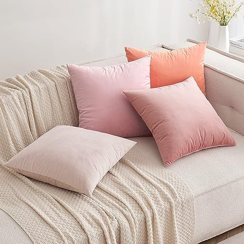 MIULEE 12x20 Inch Lumbar Velvet Throw Pillow Covers Dusty Pink - Image 5