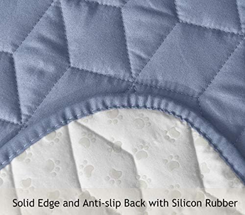 Ameritex Couch Sofa Slipcover 100% Waterproof Nonslip Quilted Furniture Protector Slipcover for Dogs, Children, Pets Sofa Slipcover Machine Washable (Stone Blue, 68'') - Image 6