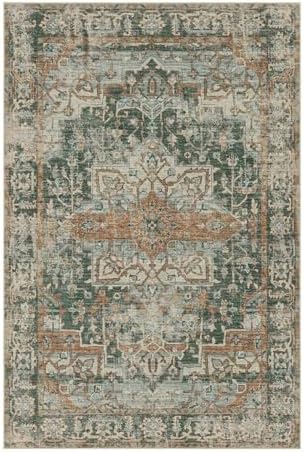 Rugxara 9x12 Area Rugs for Living Room Large Washable Rug, Green/Brown - Image 5