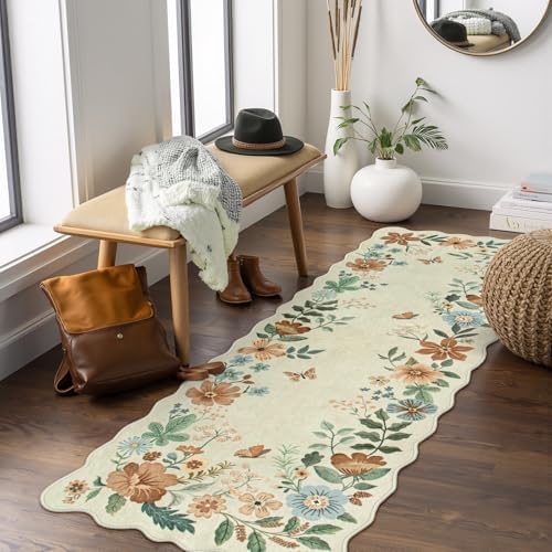 Lahome Floral Kitchen Runner Rug, 2x5 Rug Runners for Hallways Non Slip by Lahome