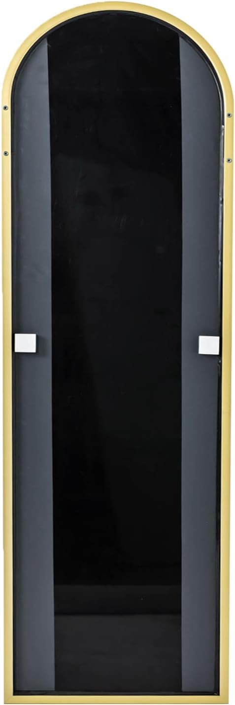 BEVERDY Over The Door Mirror - 16"x50" Arched Full Body Mirror, Gold - Image 5