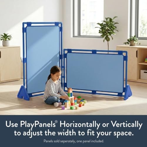 Children's Factory Rectangle PlayPanel, Kids Room Divider Panel, Classroom Partition, Free-Standing Screen for Daycare or Preschool, Sky Blue - Image 5