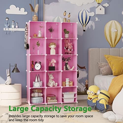 C&AHOME 16 Cube Storage Organizer Cube Shelves Units Storage Cubes, Pink - Image 4