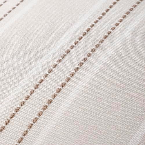 Hckot Striped Throw Pillow Covers 24x24 Set of 2 Taupe Pillow Covers - Image 3