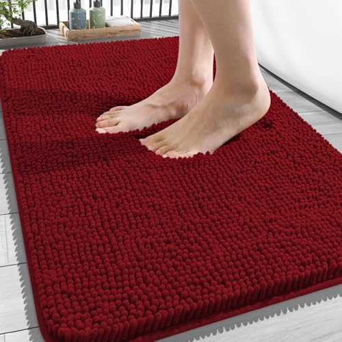 OLANLY Bathroom Rugs 34x21, Extra Soft Absorbent Chenille Bath Rugs by OLANLY