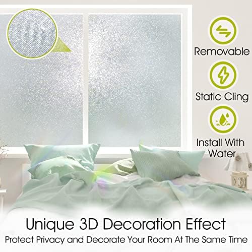 KESPEN Frosted Window Privacy Film Glass Frosting, Sparkling, 17.3InX13.1Ft - Image 4