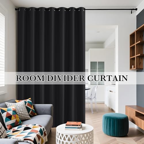 RYB HOME Extra Wide 100% Blackout Patio Door Grommet Curtain 96 inch Long - Image 5