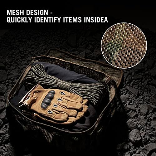 PETAC GEAR 3 PCS Tactical Modular Packing Cubes, Large Capacity Mesh Storage Bag,Outdoor Travel Organize Storage Pouches Bags. - Image 5