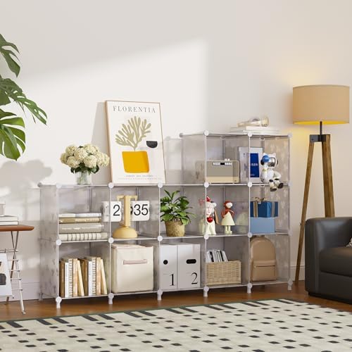 UNKU 6 Cube Storage Organizer, Closet Organizer Storage Shelf,Translucent - Image 5