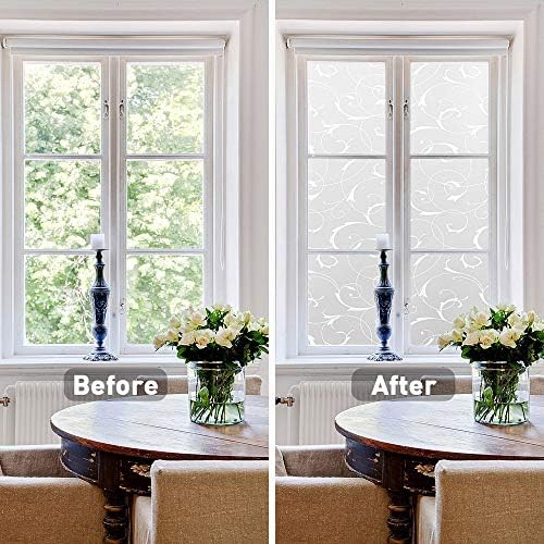 LEMON CLOUD Window Privacy Film, Frosted Glass Window Film, 23.6″ x 157.4″ - Image 2