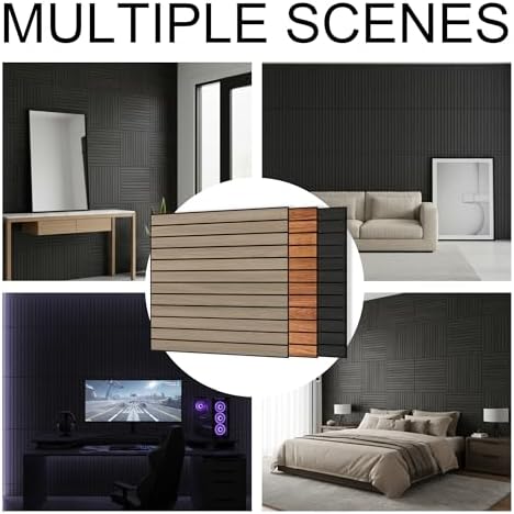 WoveN SounD Acoustic Wall Panels, Black, 8 Pack, 23.6x23.6 in - Image 5