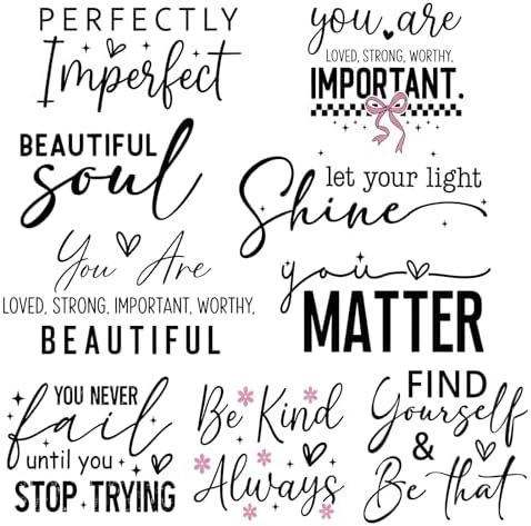 Fumete 9 Pcs Inspirational Vinyl Wall Decals, Peel and Stick, Elegant by Fumete