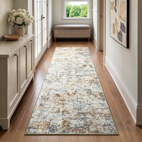 Toneed Washable 2x6 Non-Slip Abstract Runner Rug for Hallway Kitchen - Image 4
