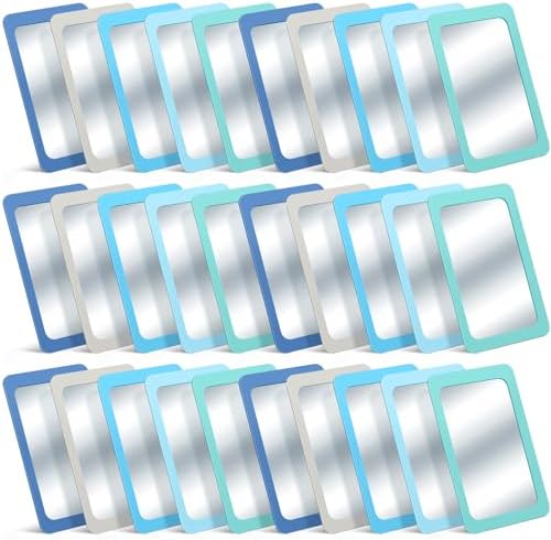 Dandat 30 Pcs 6x4 Shatter Proof Unbreakable Kids Mirrors, Gray Blue by Dandat