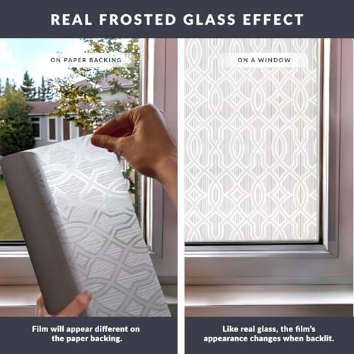 Artscape Classico | Decorative Privacy Window Film with Textured Glass Pattern | Non-Adhesive & UV Protection | Easy to Apply & Removable | 24 x 36 Inches | Made in USA - Image 5