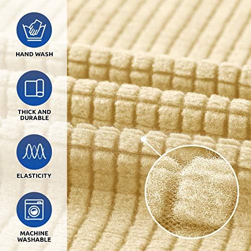 KEKUOU Stretch Oversized Couch Covers for Sofa Slipcover,Champagne - Image 3