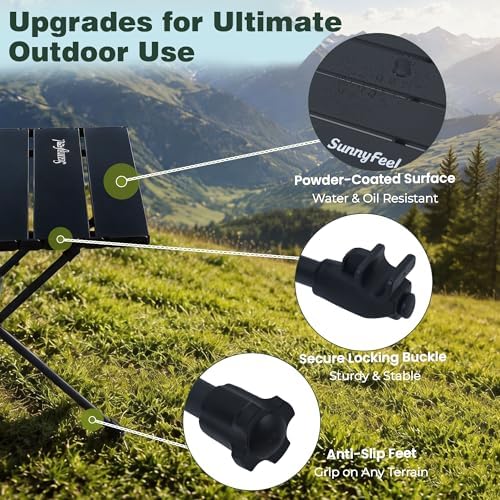 SUNNYFEEL Portable Camping Side Table - Folding Lightweight Beach Table - Image 3