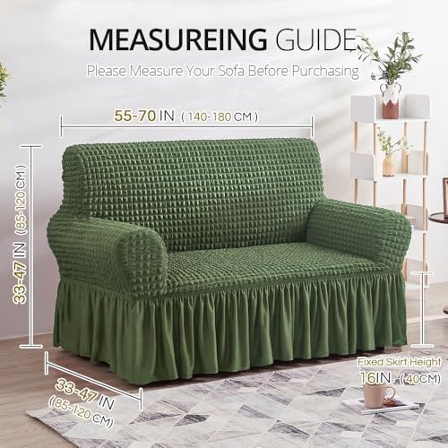 NICEEC Loveseat Covers Washable Love Seat Couch Covers Slipcover with Skirt - Image 6