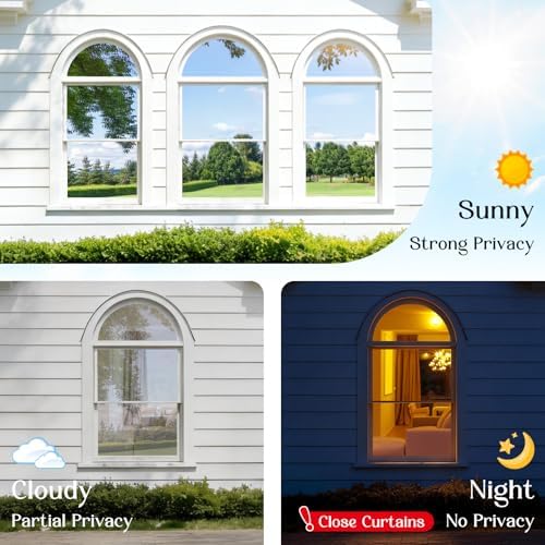 Haton One Way Window Tint for Home with Tools, Blue-Silver 35.4" x 78.7" - Image 4