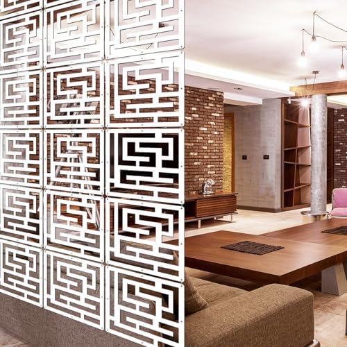 Lchen Hanging Room Divider Panel,10 Pieces Hanging Wall Divider Room Partition Wood-Plastic Thick Hanging Panel Screen Home Office Decoration(ML-S-10Panels) by LCHEN