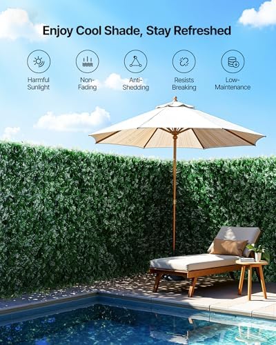 VEVOR Artificial Ivy Privacy Fence Screen, 59 x 98 in Faux Ivy Vine Leaf Hedges Fence, Greenery Privacy Fence with Mesh Cloth Backing, Green Wall Decoration for Outdoor Garden, Yard, Balcony - Image 6