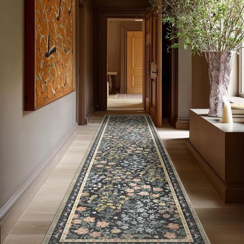 Washable Kitchen Rug Runners for Hallways: 2'x10' Entryway Rug with Non Slip Backing Low Pile Soft Indoor Long Floor Carpet Runners for Living Room Hallways Kitchen Bathroom Bedroom - Image 2
