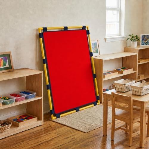 Children's Factory Room Divider 59.5" x 47.5", Red, Big Screen by ChildrensFactory