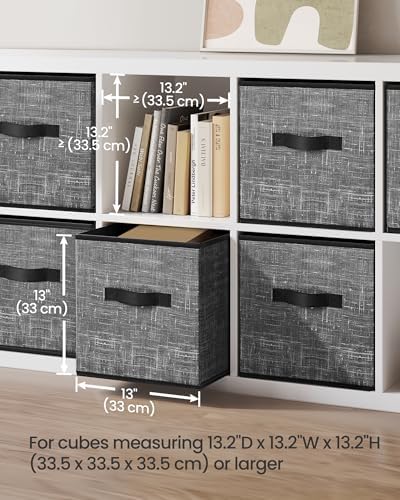 SONGMICS Storage Cubes, Set of 6, 13-Inch Foldable Closet Organizers - Image 3