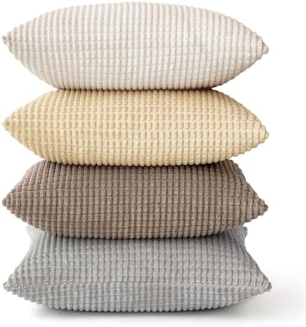 MIULEE Neutral Harmony Decorative Pillow Covers 18x18 Inch Set of 4 - Image 6