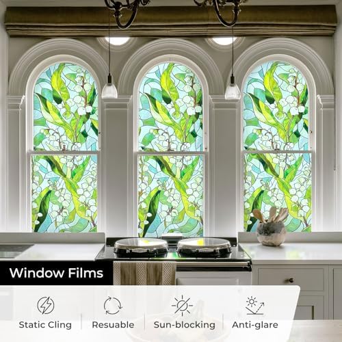 ADD.HERES Window Privacy Film, 3D Stained Glass Window Film, 23.6x35.4in - Image 5