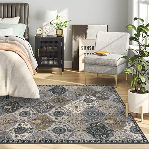 Lahome Moroccan Machine Washable Rugs, 4x6 Area Rug for Living Room Bedroom - Image 6