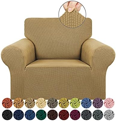 KEKUOU Stretch Chair Sofa Slipcover, Single Couch Cover,Tan by KEKUOU