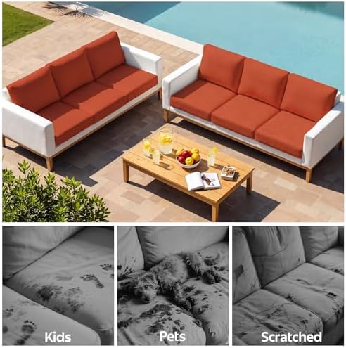 12Pcs Patio Cushion Covers Stretch Outdoor Furniture Protector Slipcovers - Image 6