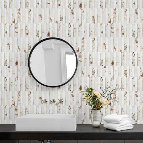 Vamos Tile Peel and Stick Backsplash Seamless Tile,10-Sheet Fish Scale Tile - Image 2